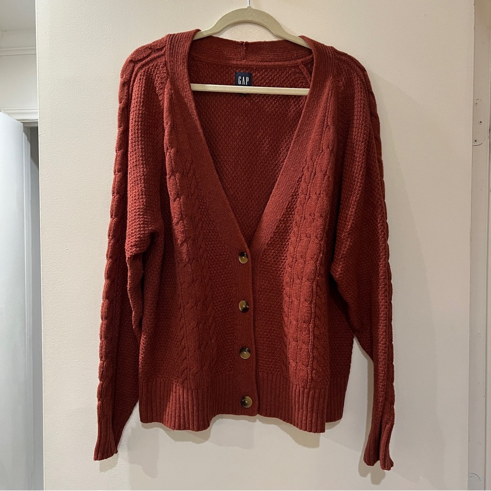Oversized Cable-knit GAP Cardigan